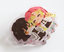 Load image into Gallery viewer, Candy Glaze Obanai x Mitsuri Acrylic Pin