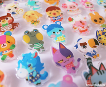 Load image into Gallery viewer, Acrylic Pin Animal Crossing Lucky