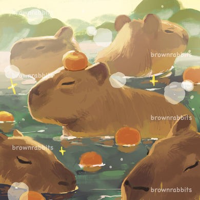 Capybara Square Print
