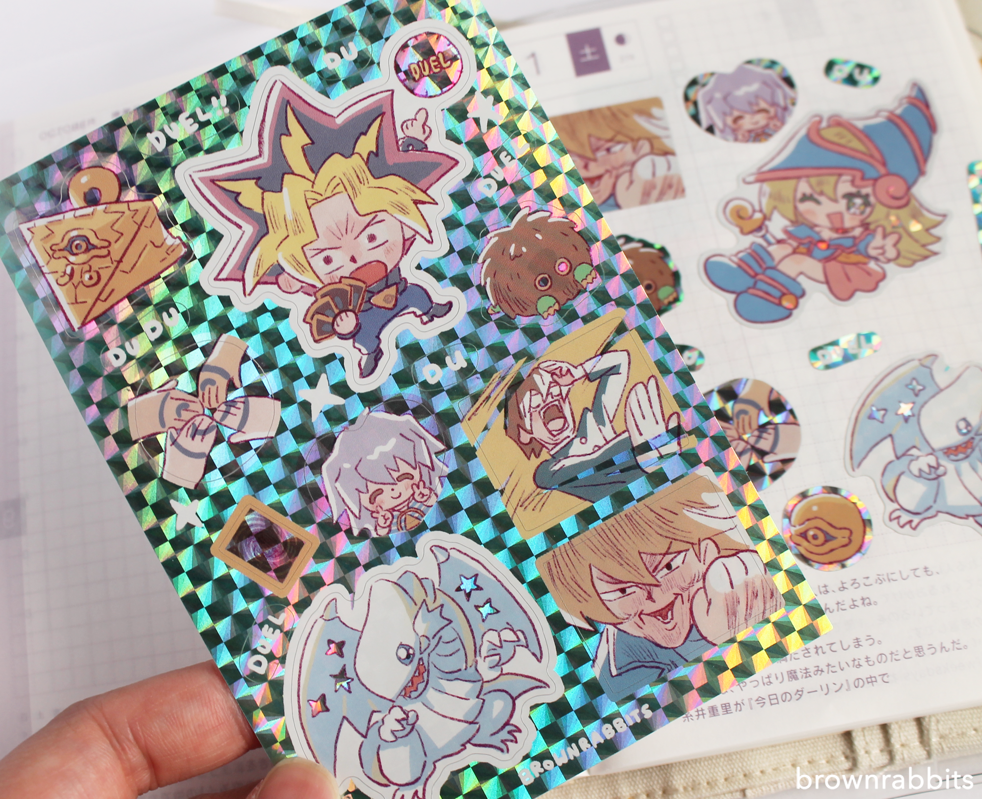 yugioh card stickers Yu-Gi-Oh! Sticker Sheets – Brownrabbits