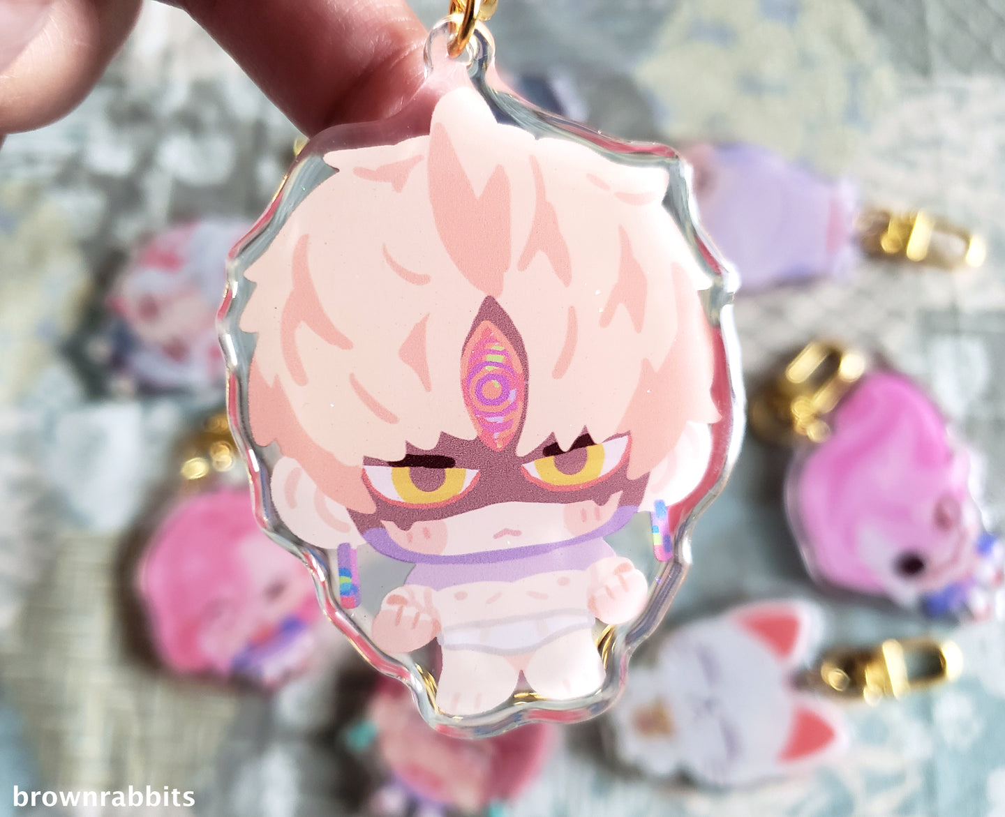 Dandadan Keychain: Jiji Transformed (Evil Eye)