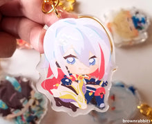 Load image into Gallery viewer, Honkai Star Rail Keychains: Topaz and Numby