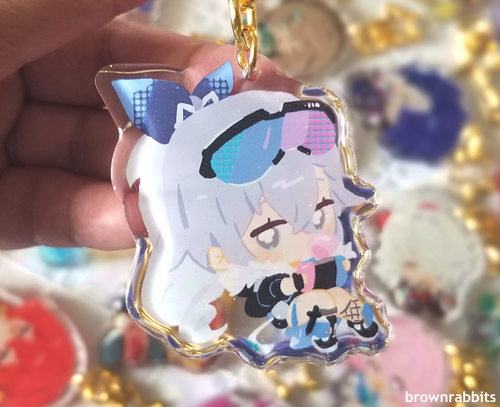Honkai Star Rail Keychains: Silver Wolf