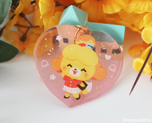 Load image into Gallery viewer, Heart Charm Animal Crossing Isabelle