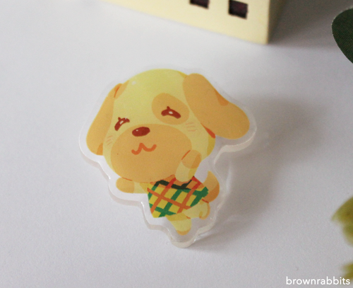 Acrylic Pin Animal Crossing Goldie