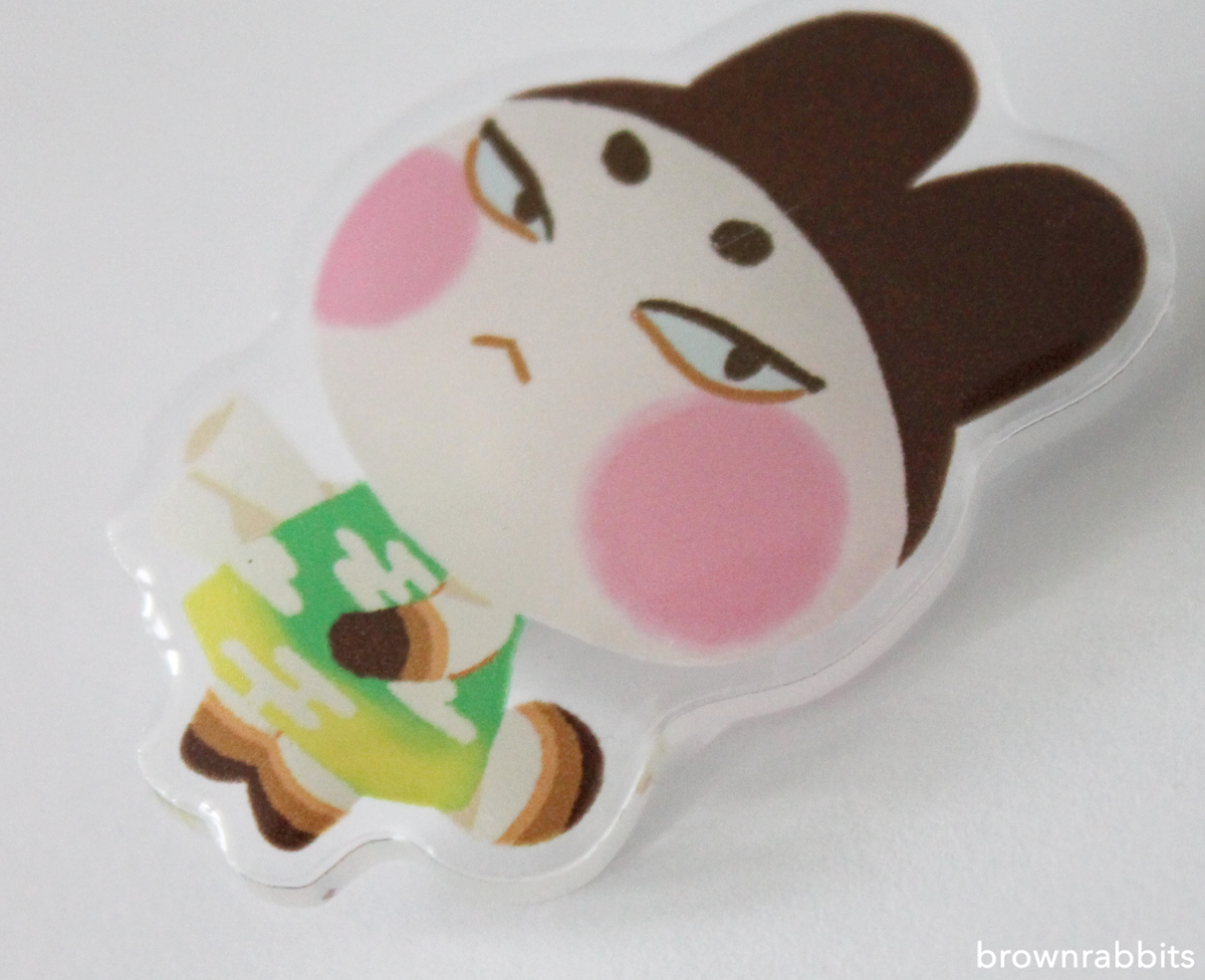 Acrylic Pin Animal Crossing Genji – Brownrabbits