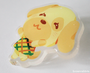Acrylic Pin Animal Crossing Goldie