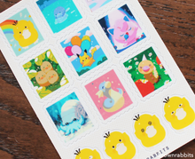 Load image into Gallery viewer, Pokemon Stamp Sticker Sheet
