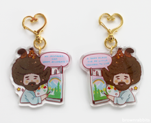 Load image into Gallery viewer, Bob Ross Keychain