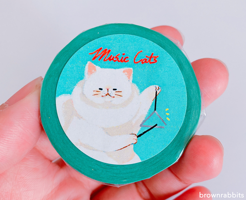 Music cat washi tape