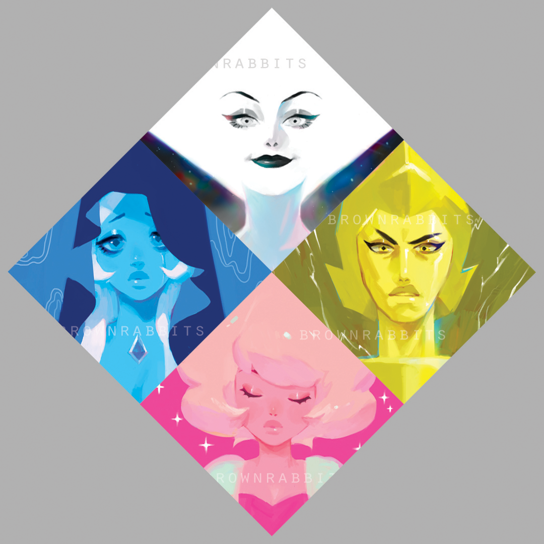 Diamonds Steven Universe Mini Prints – Brownrabbits