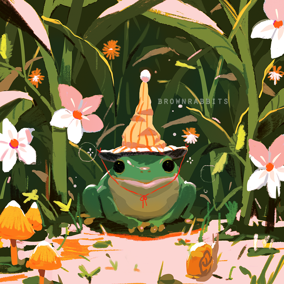 Magical Frog Square Print
