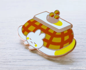 Bunny Kotatsu Enamel Pin