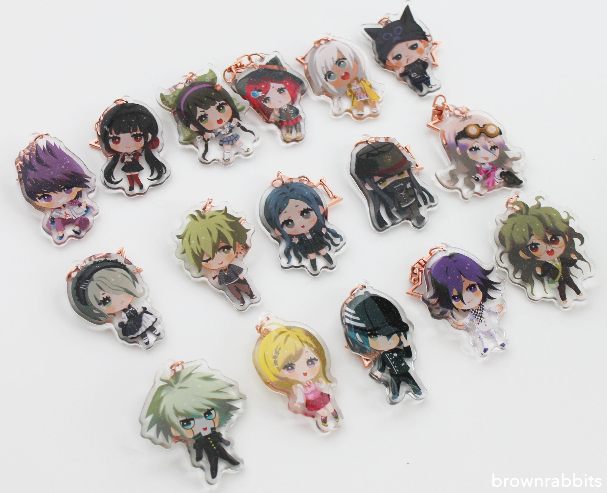 DANGANRONPA Glitter Epoxy Animal Charms