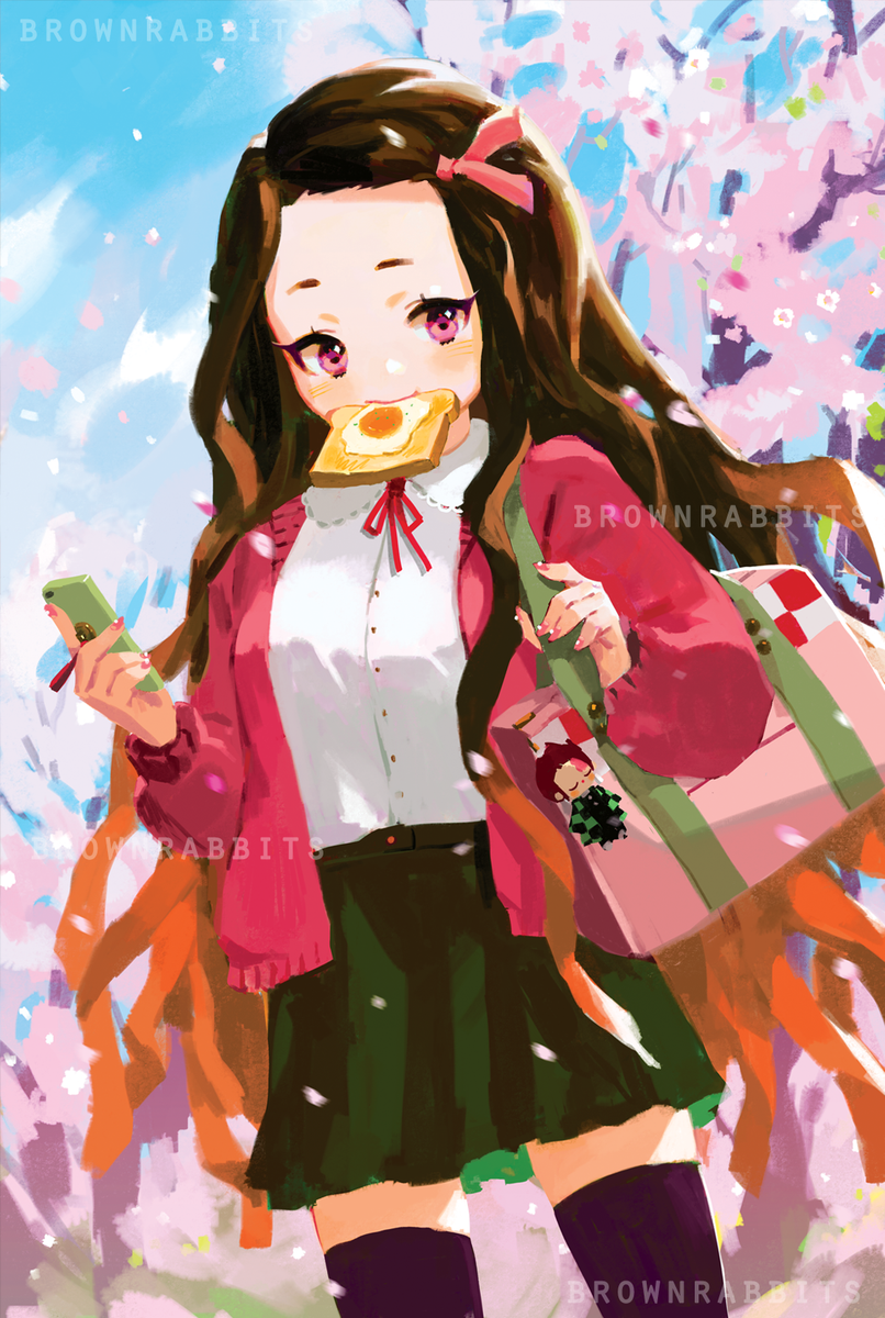 Kimetsu No Yaiba School Girl Kamado Nezuko Poster 竈門禰豆子 – Brownrabbits