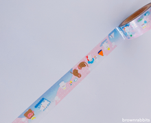 Load image into Gallery viewer, Bunny and monkey spa washi tape
